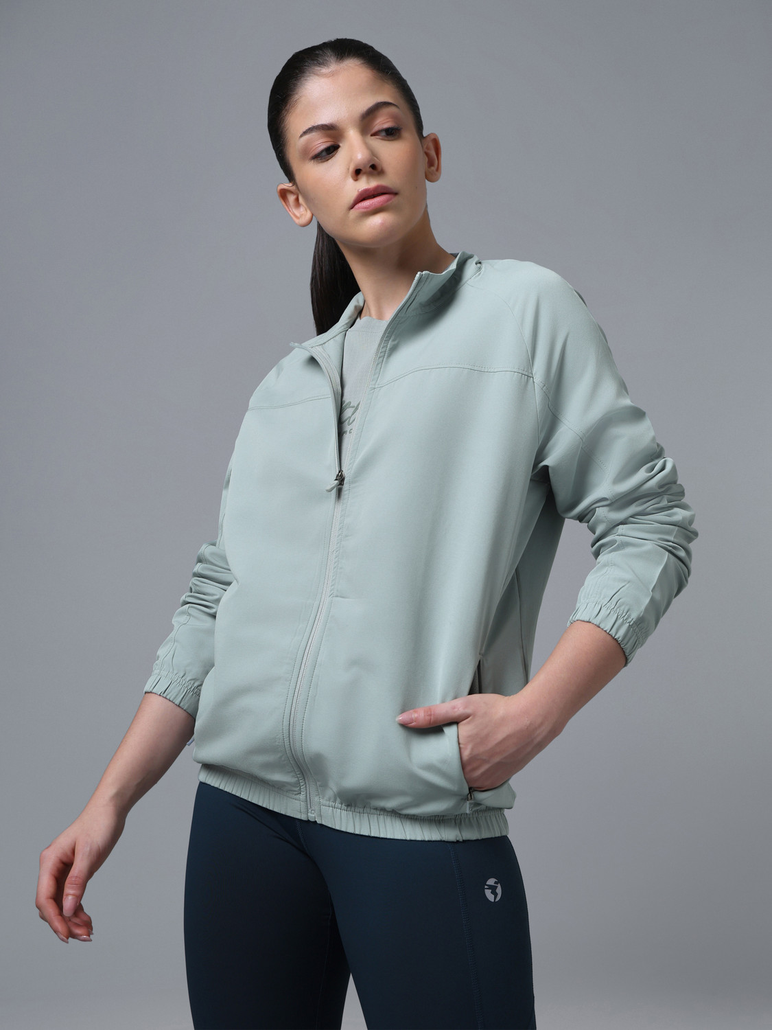 Image of TECHNOSPORT Full Sleeve Solid Women Jacket