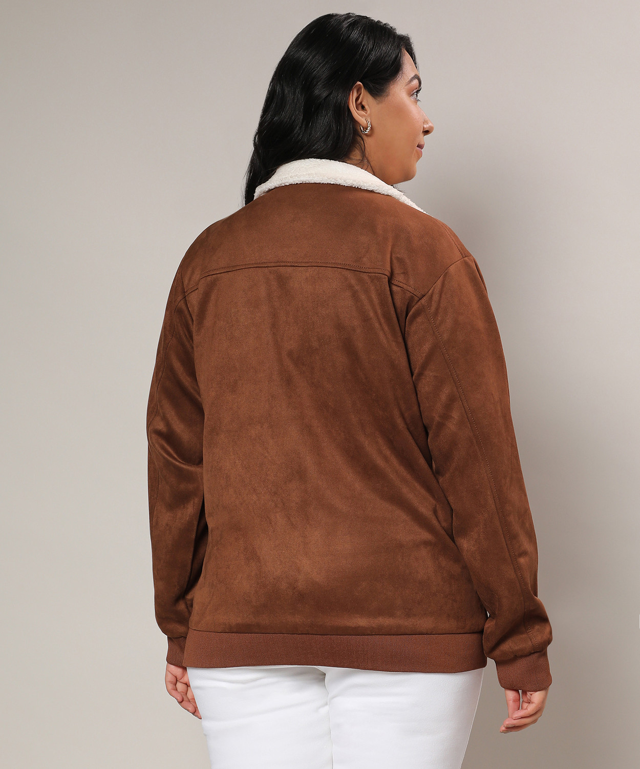 Image of Instafab Plus Full Sleeve Solid Women Jacket