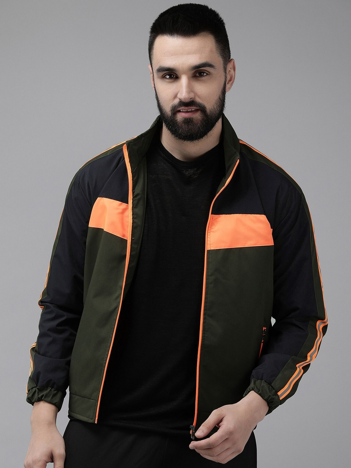 Image of VOGATI Full Sleeve Colorblock Men Jacket