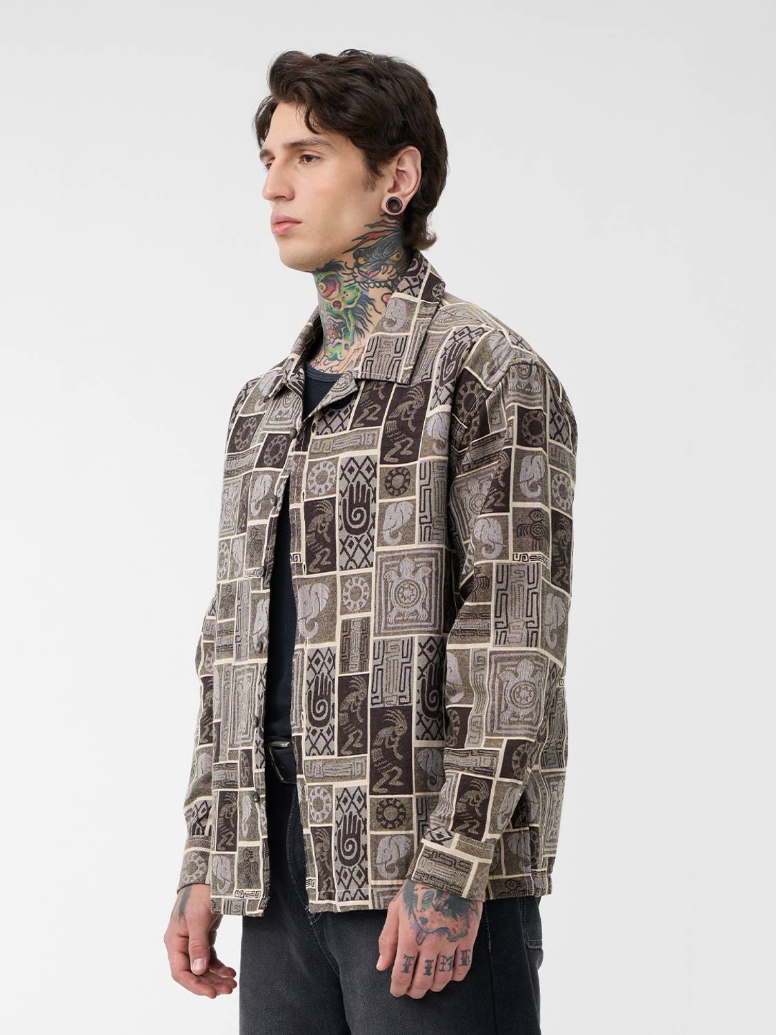 The Souled Store Men Geometric Print Jacket - Image 3