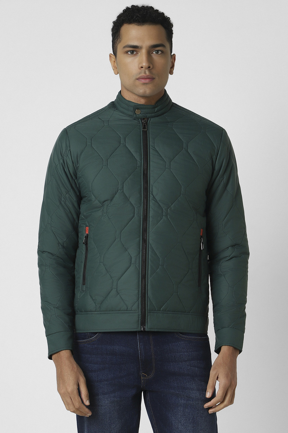 Image of VAN HEUSEN Full Sleeve Self Design Men Jacket