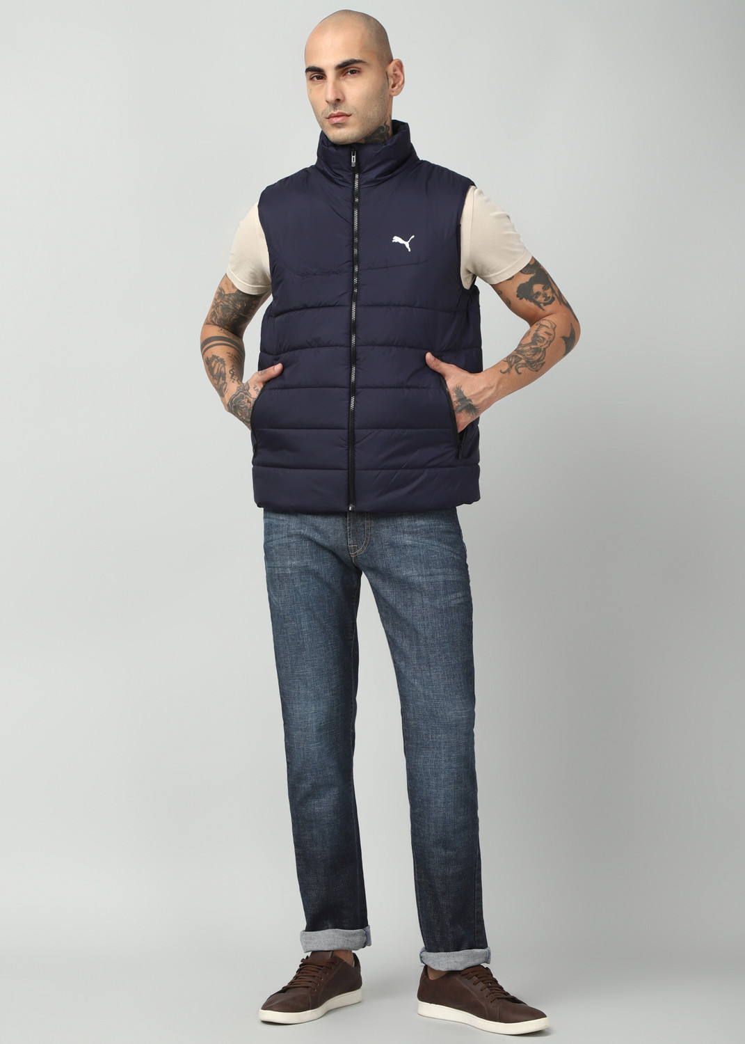 Image of PUMA Sleeveless Solid Men Jacket