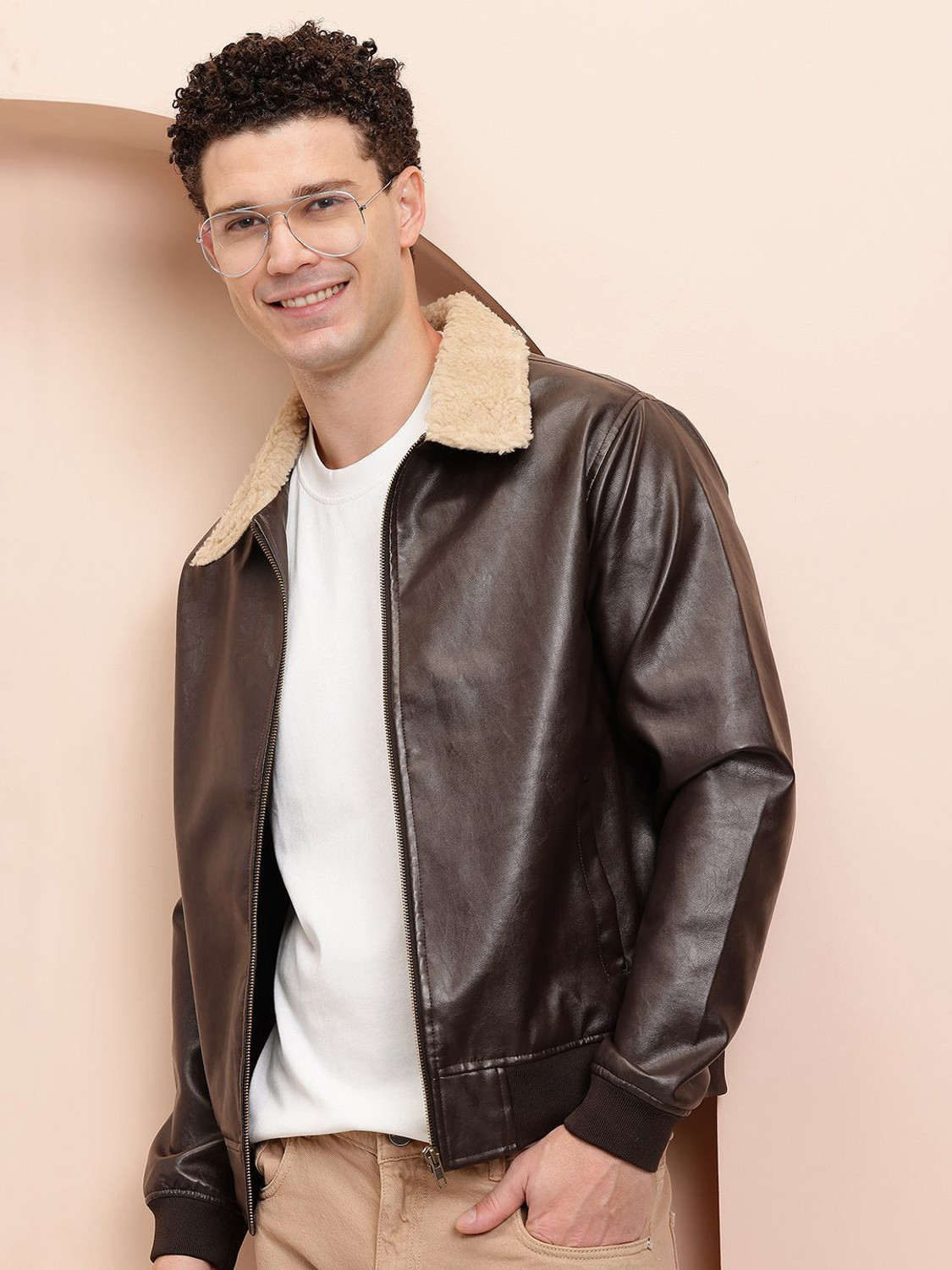 Mast & Harbour Full Sleeve Solid Men Bomber  Jacket