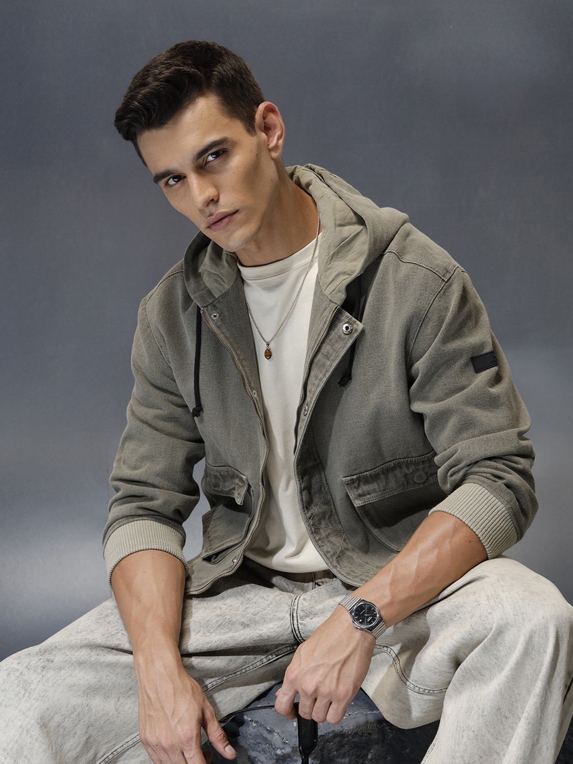 Image of WROGN Full Sleeve Solid Men Jacket