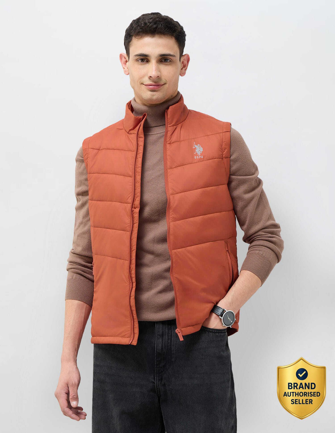 Image of U.S. POLO ASSN. Sleeveless Solid Men Jacket