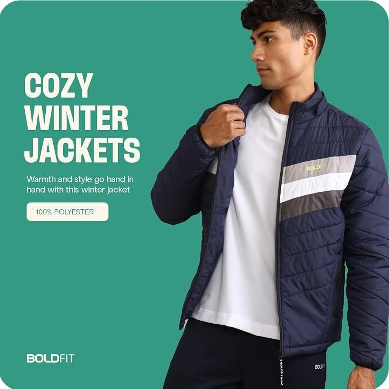 Image of BOLDFIT CLOTHING Full Sleeve Colorblock Men Jacket