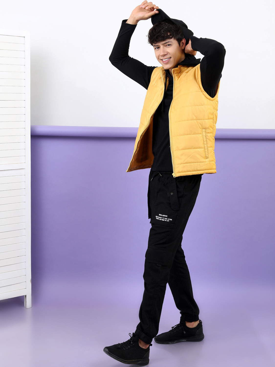 Image of HIGHLANDER Sleeveless Solid Men Jacket
