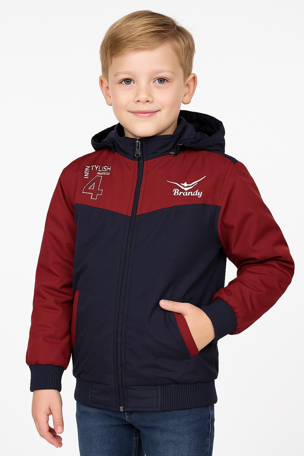 Image of QB CLUB Full Sleeve Colorblock Boys Jacket