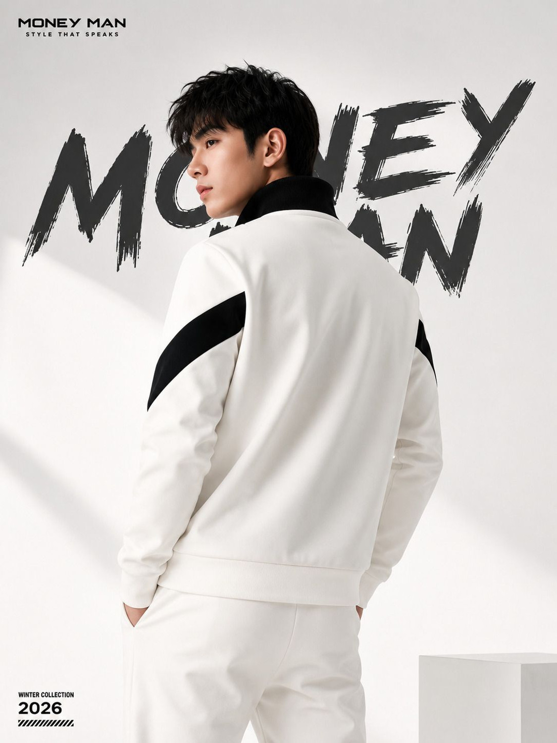 Image of Money man Full Sleeve Colorblock Men Jacket