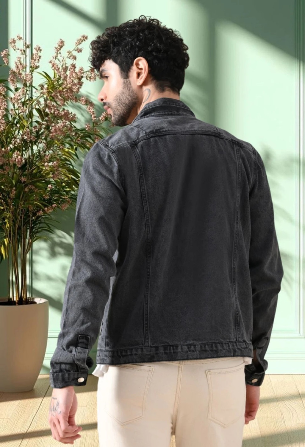 Image of DAK Full Sleeve Solid Men Denim Jacket