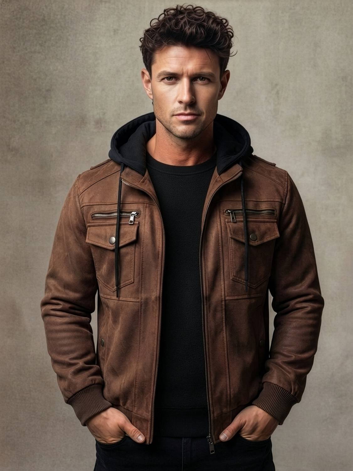 Blaq Ash Full Sleeve Solid Men Jacket Gray - Image 2