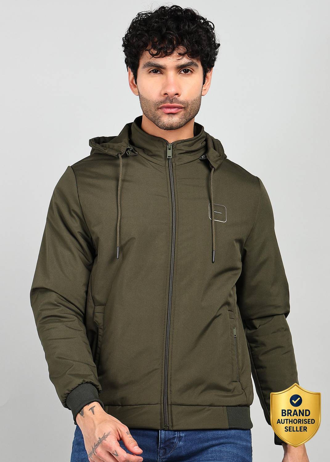 Breil Full Sleeve Solid Men Jacket - Image 1