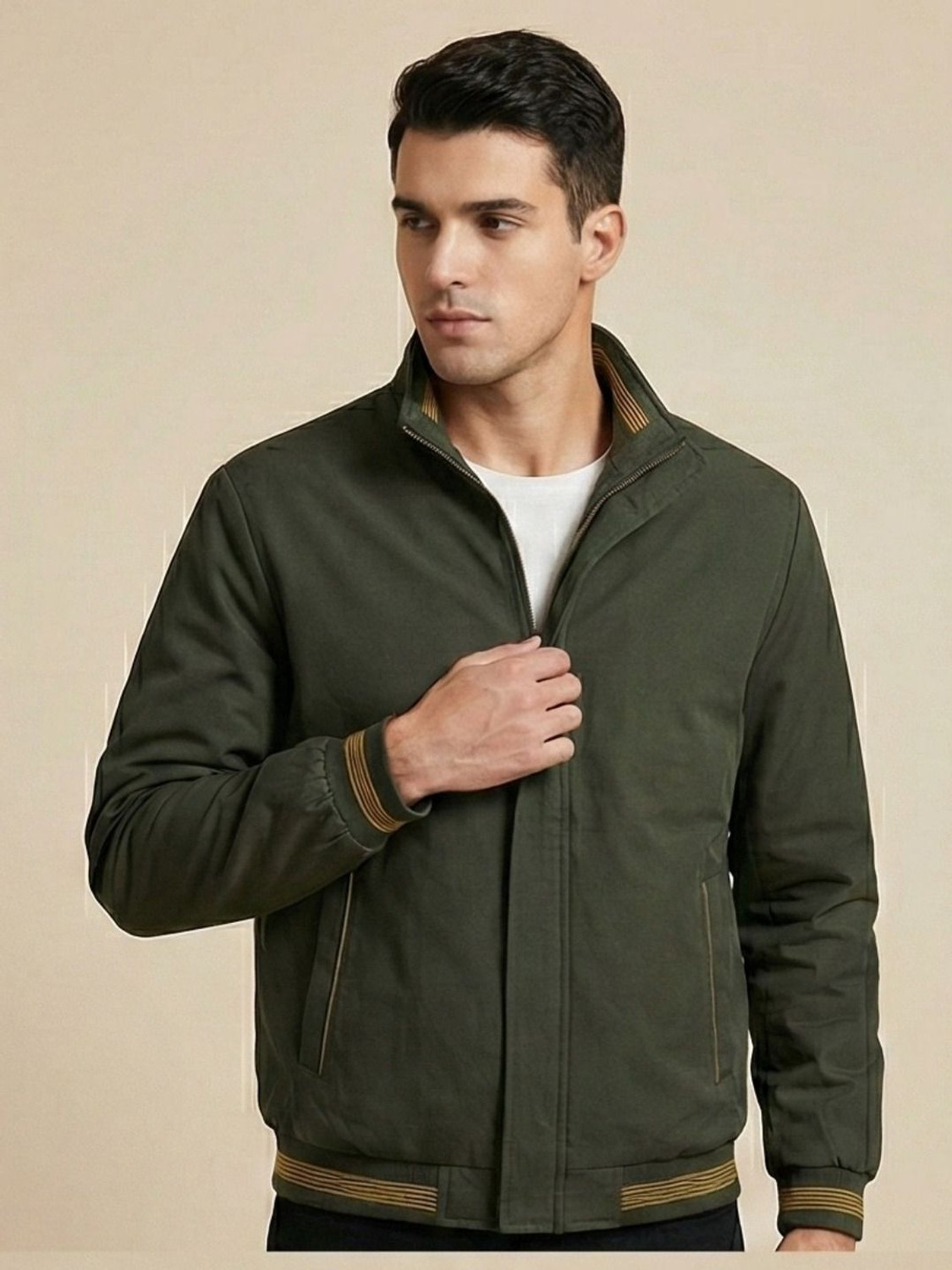 Image of Mia Fashion Full Sleeve Solid Men Jacket