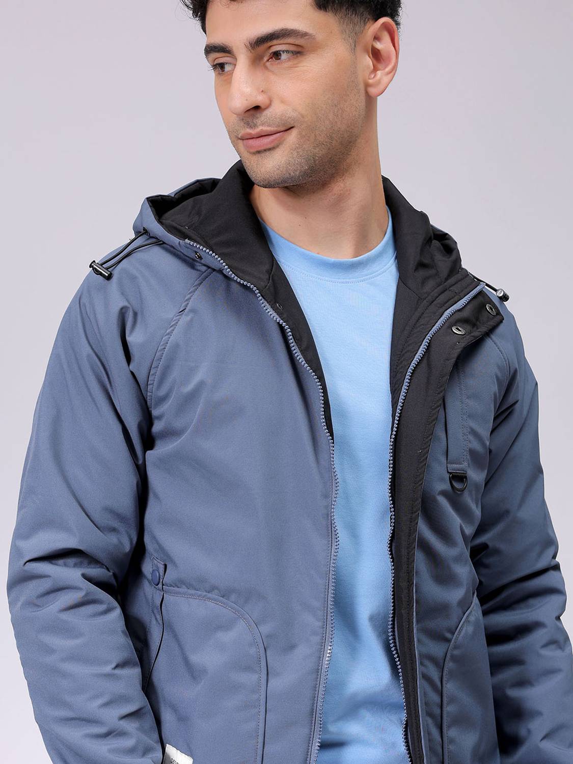 Men Solid Quilted Jacket - Image 1