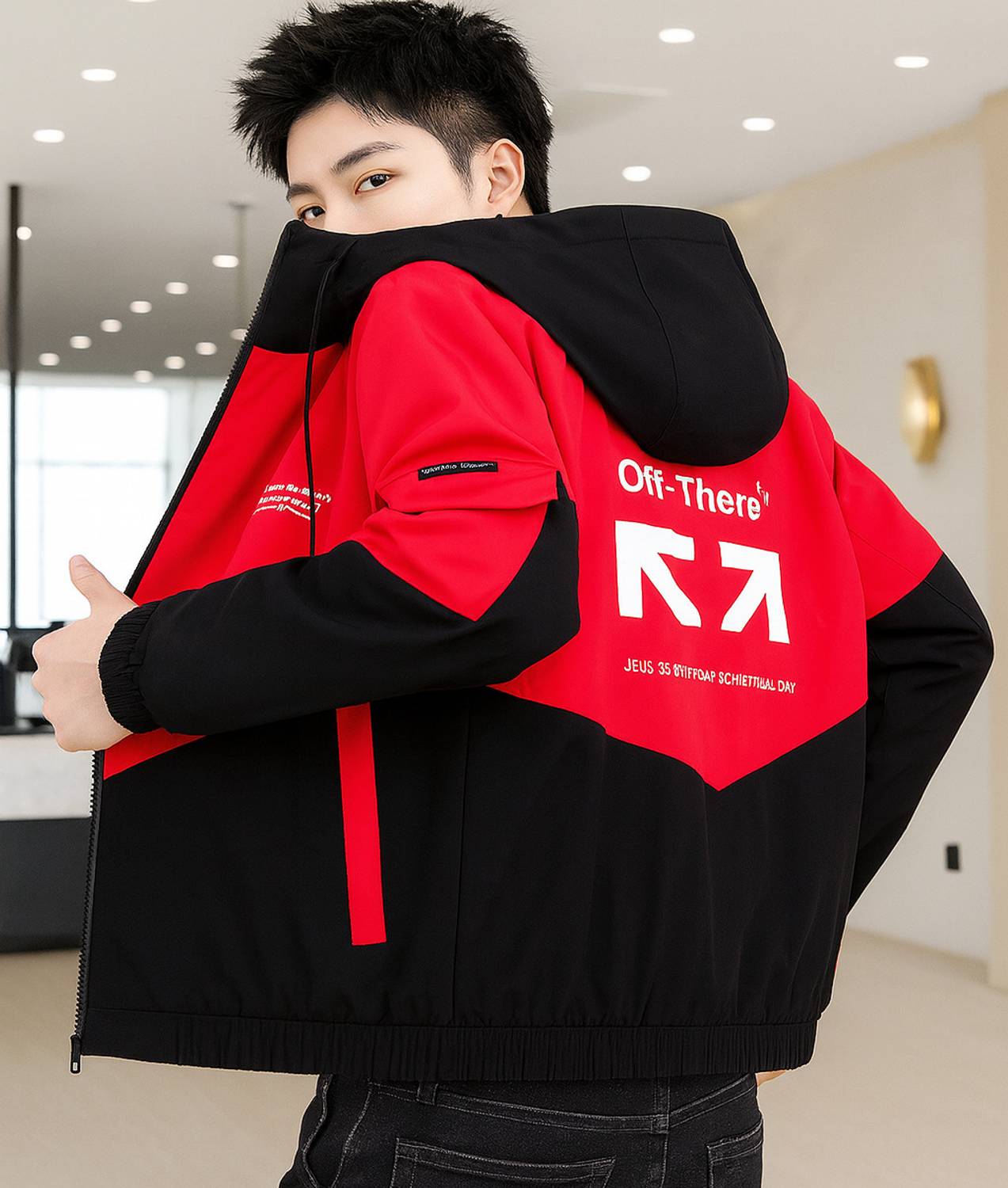 MOTREX Full Sleeve Colorblock Men Jacket - Image 2