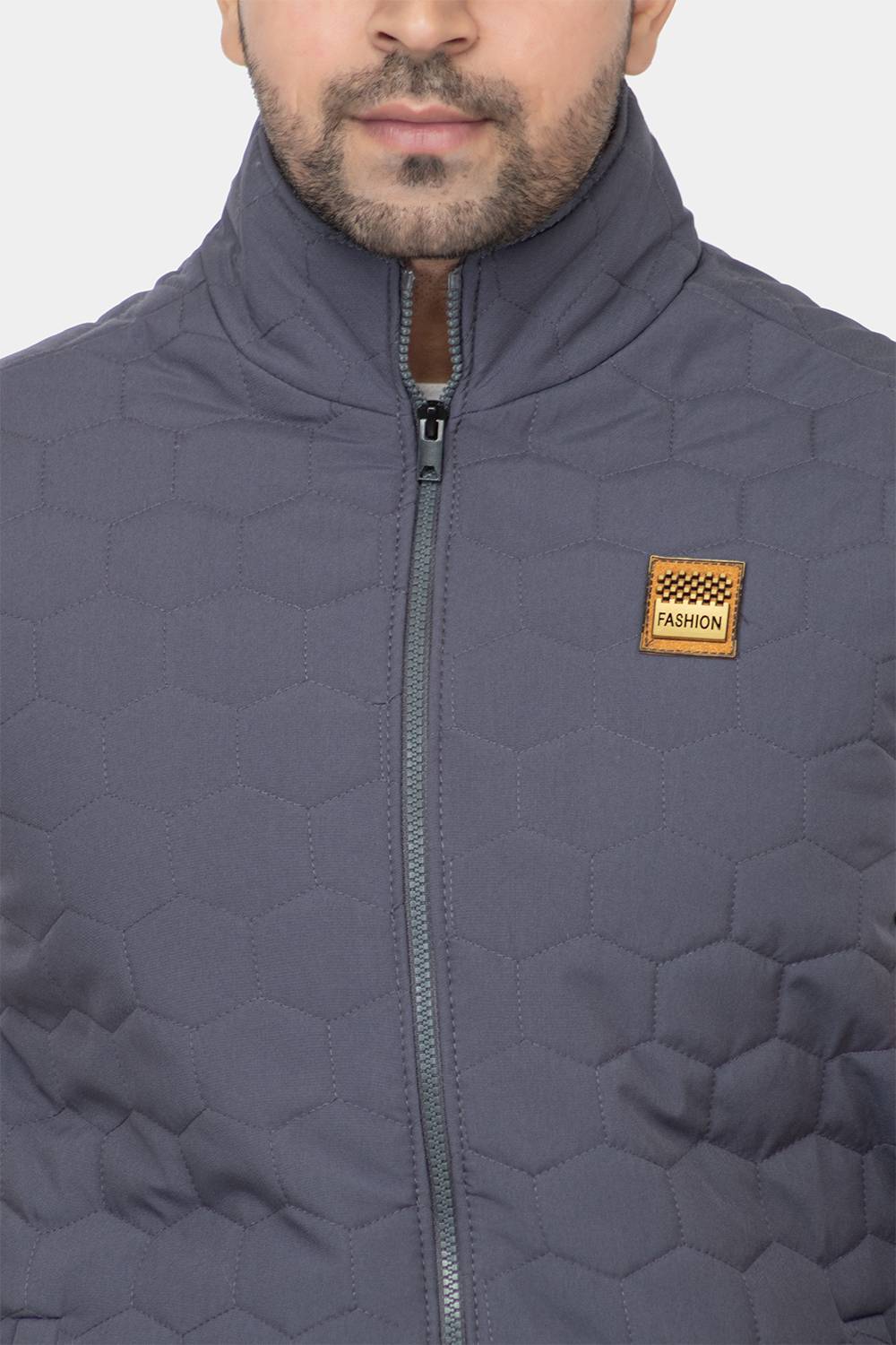 STYLOPLEX Men's Sleeveless Self Design Jacket - Image 4