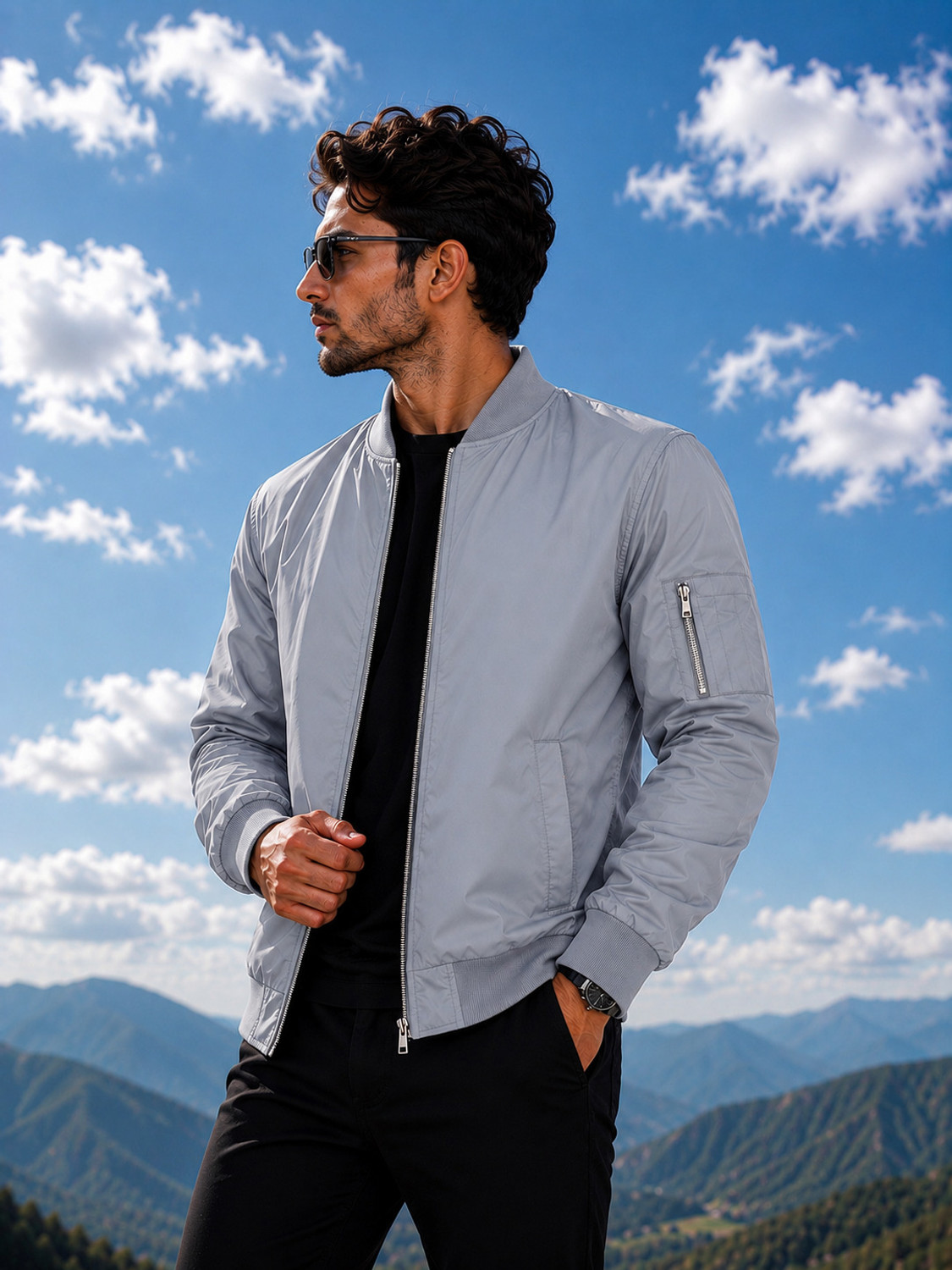 Image of LIZBEE Full Sleeve Solid Men Jacket