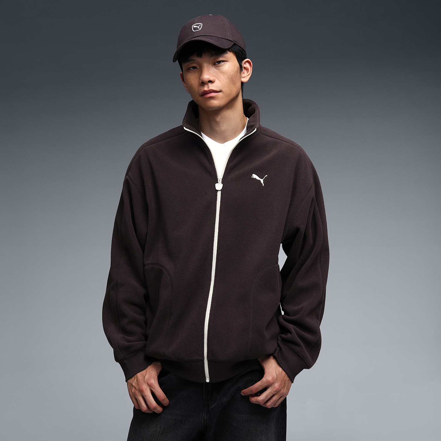 Image of PUMA Men Solid Casual Jacket