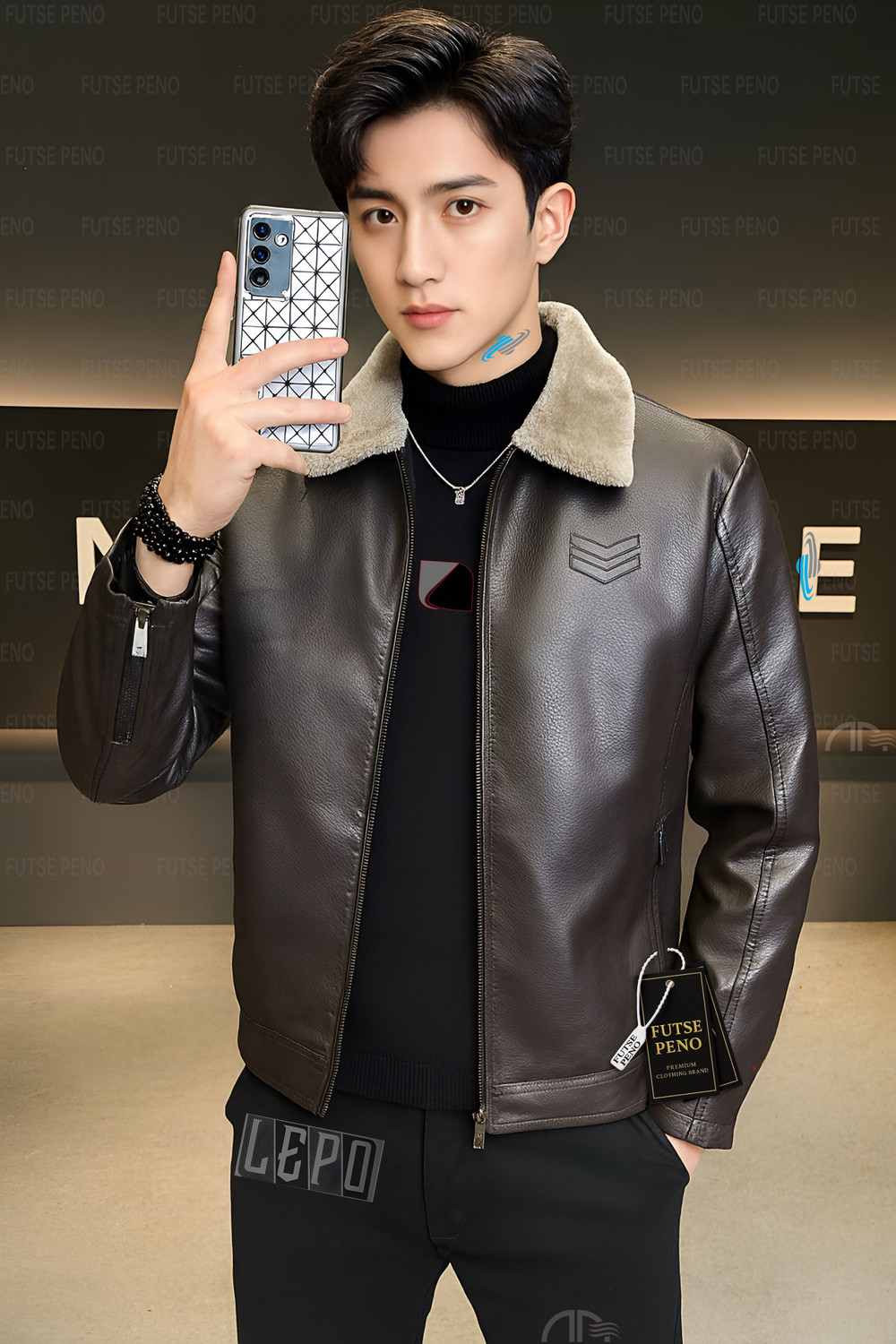 Image of FUTSE PENO Full Sleeve Solid Men Jacket