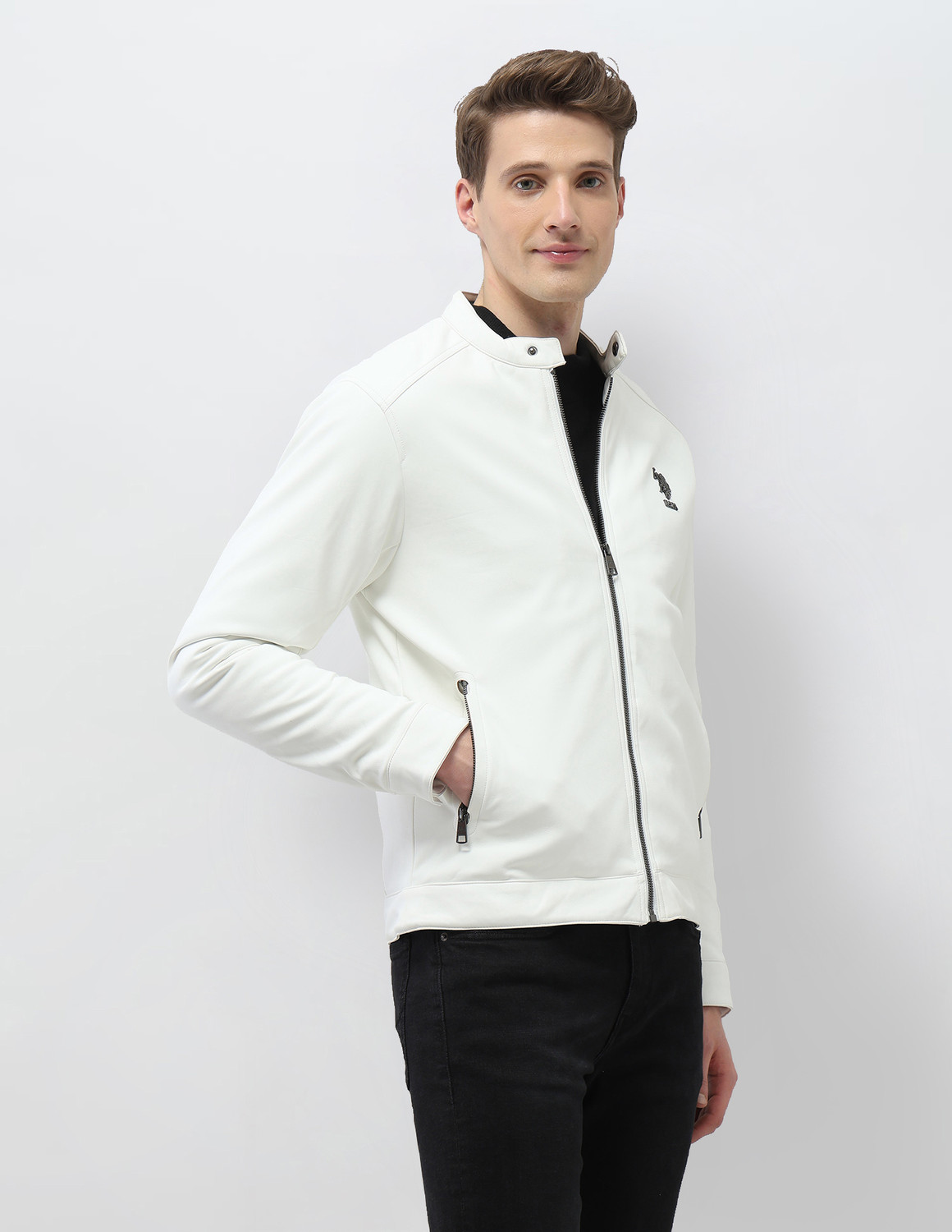 Image of U.S. Polo Assn. Denim Co. Full Sleeve Solid Men Jacket