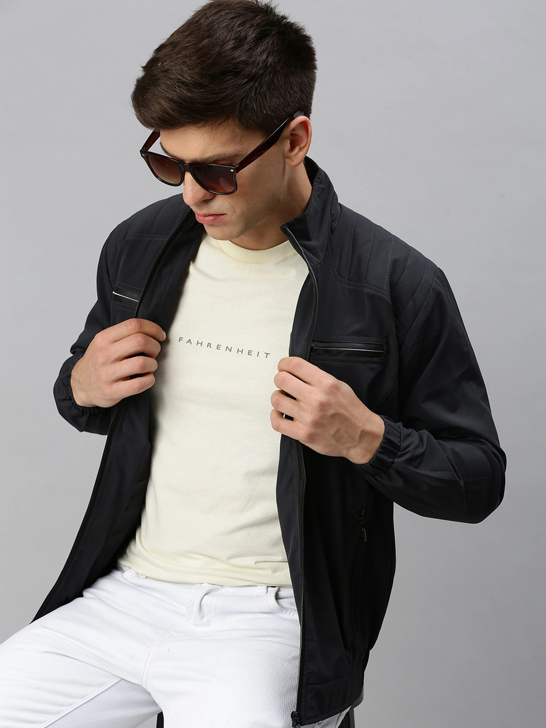 Image of VOXATI Full Sleeve Solid Men Jacket