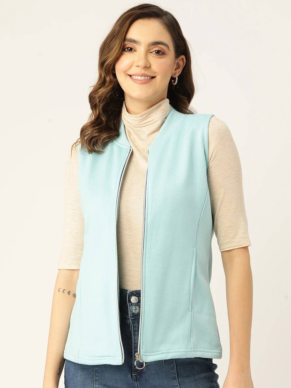 BRINNS Sleeveless Solid Women Jacket