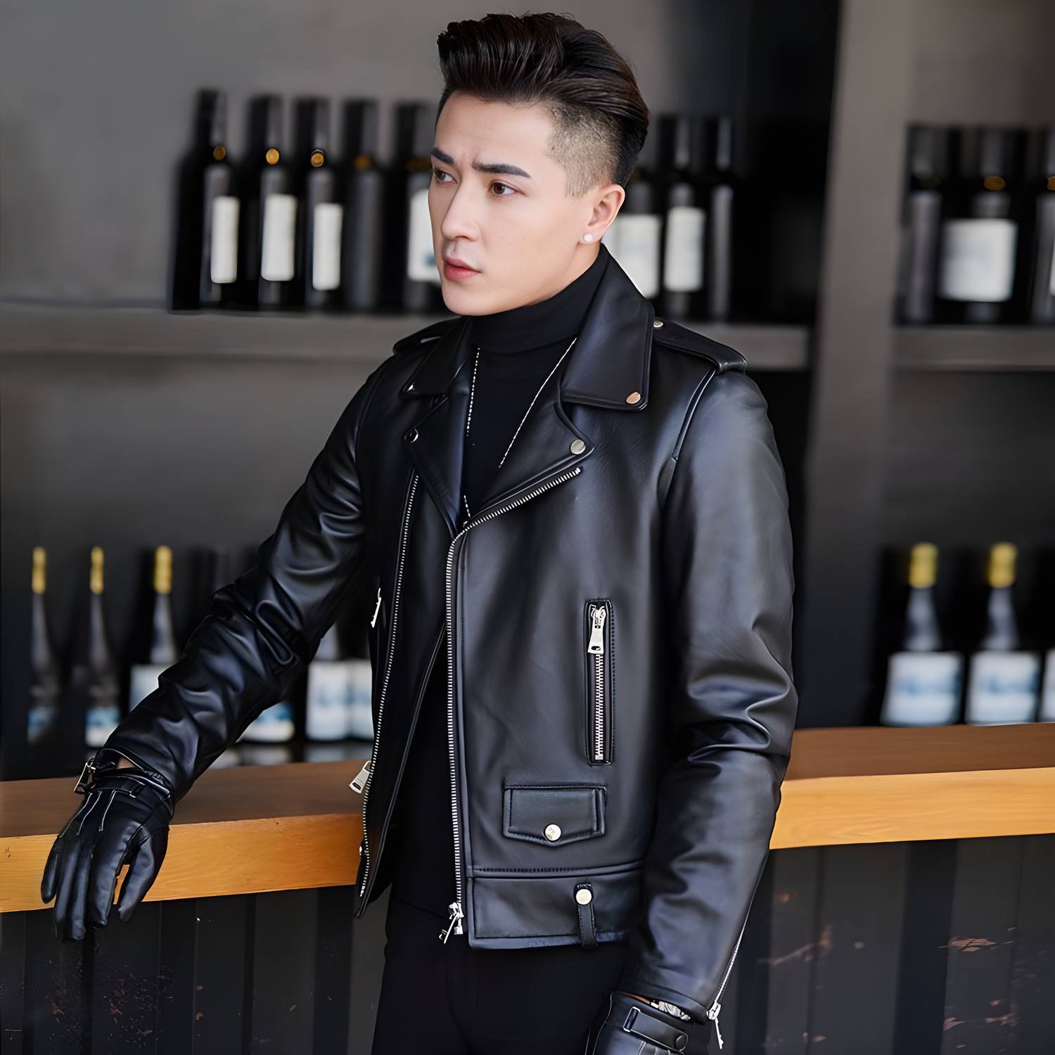 LITTLE Full Sleeve Solid Men Jacket - Image 3