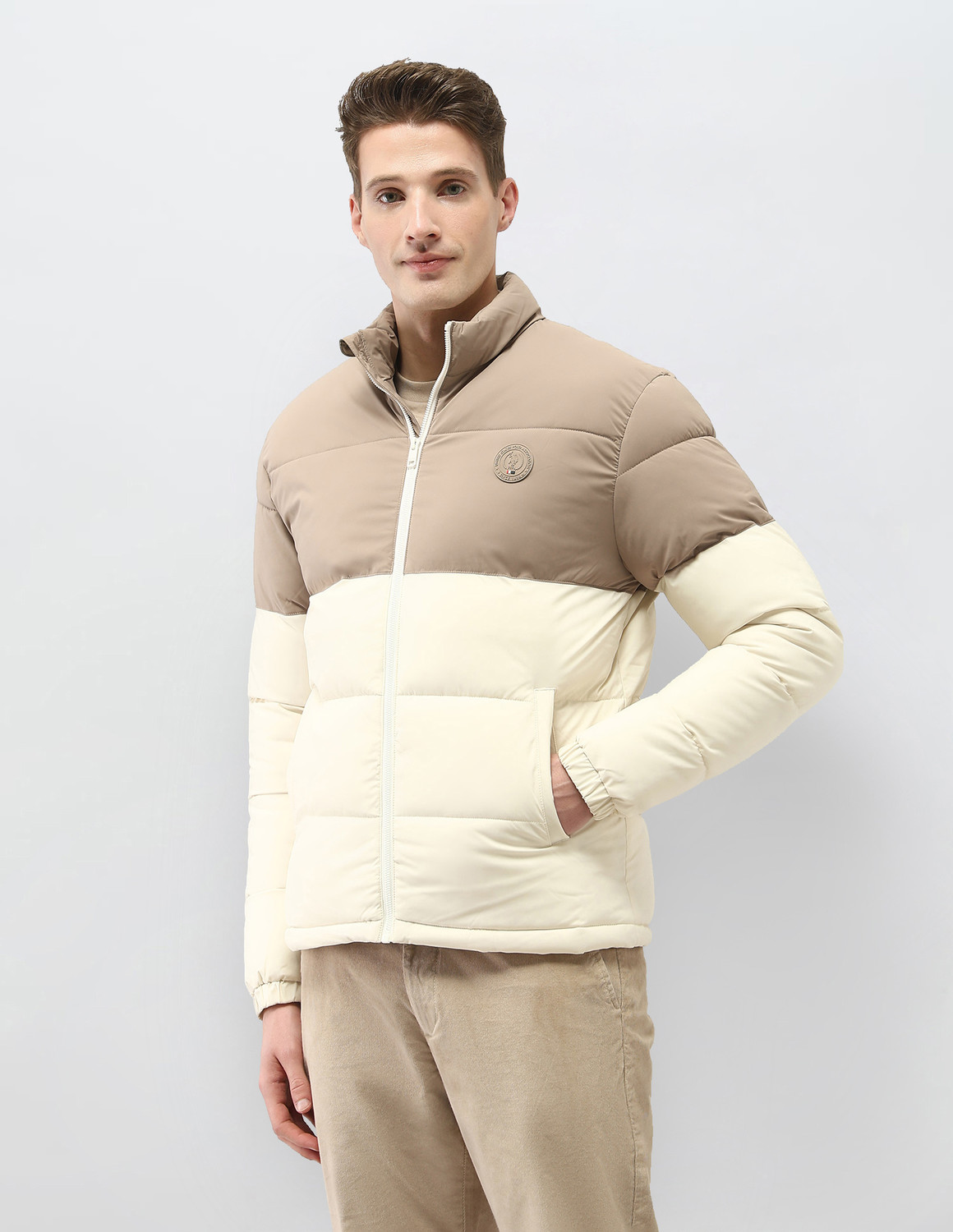 Image of U.S. POLO ASSN. Full Sleeve Colorblock Men Jacket