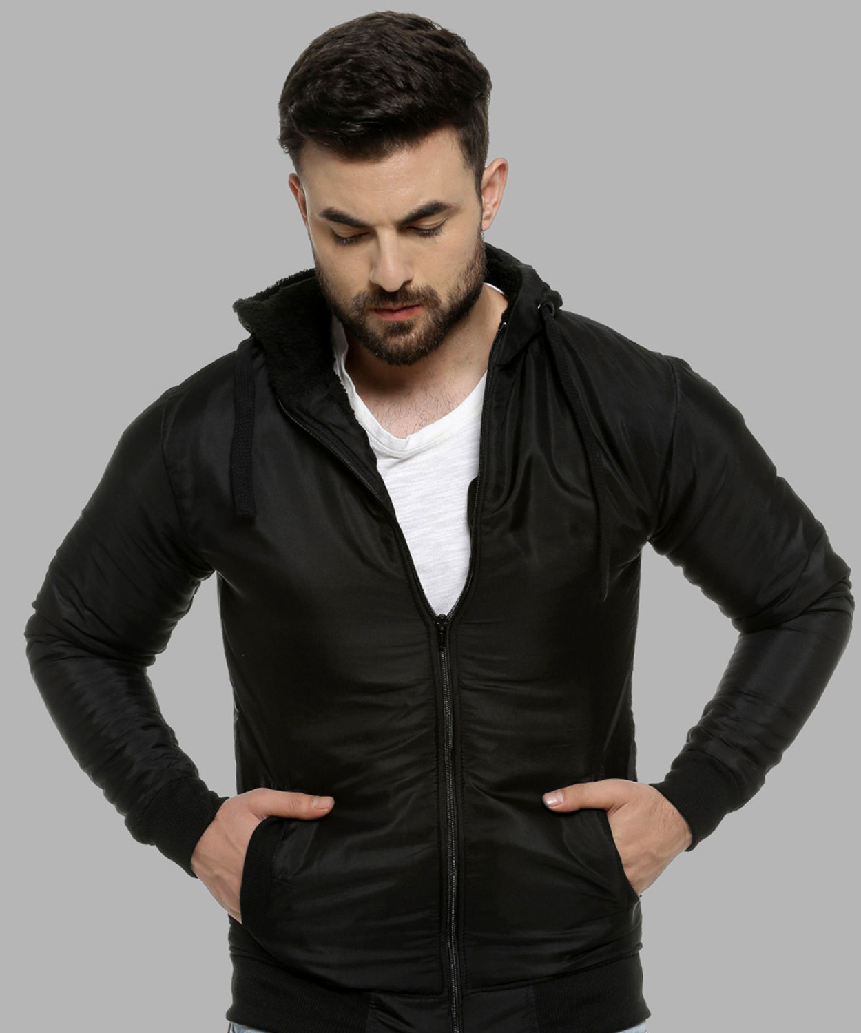 Image of CAMPUS SUTRA Full Sleeve Solid Men Jacket