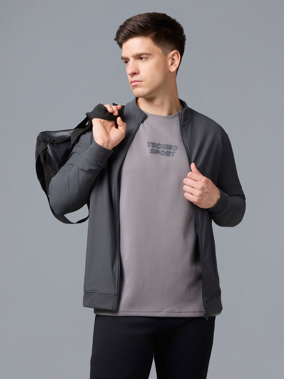 Image of TECHNOSPORT Full Sleeve Solid Men Jacket