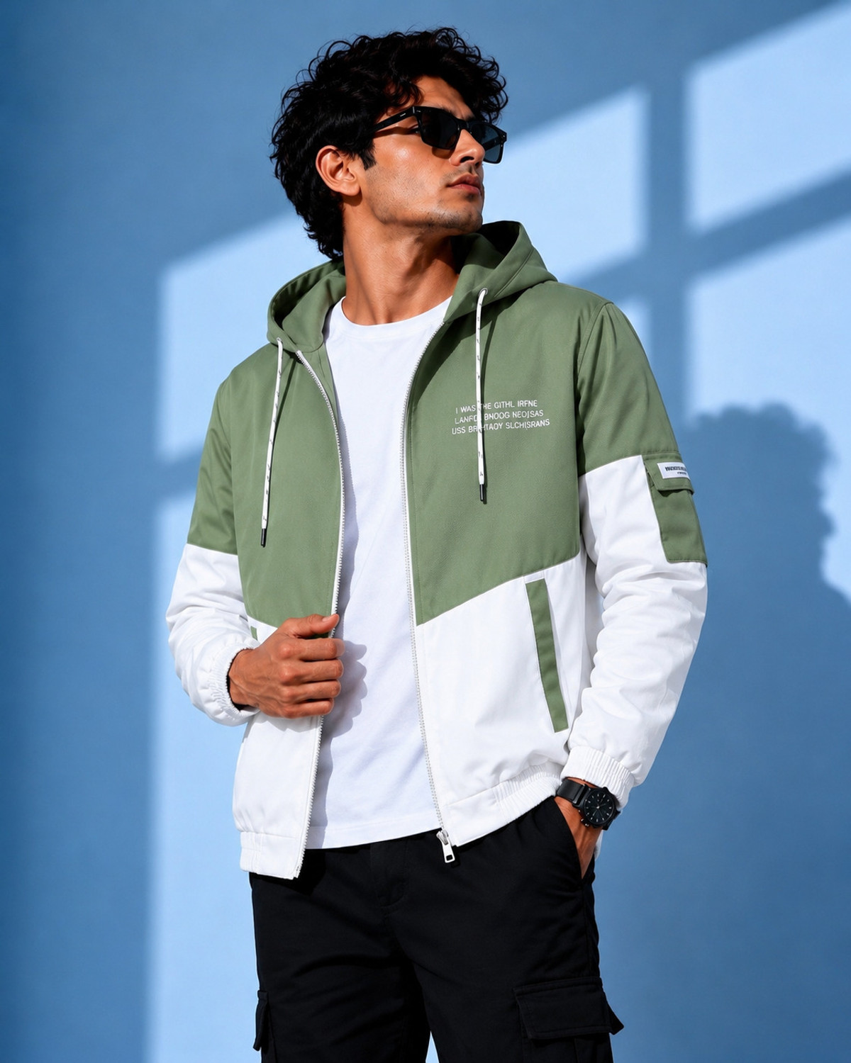 Image of ZYRONA Full Sleeve Colorblock Men Jacket