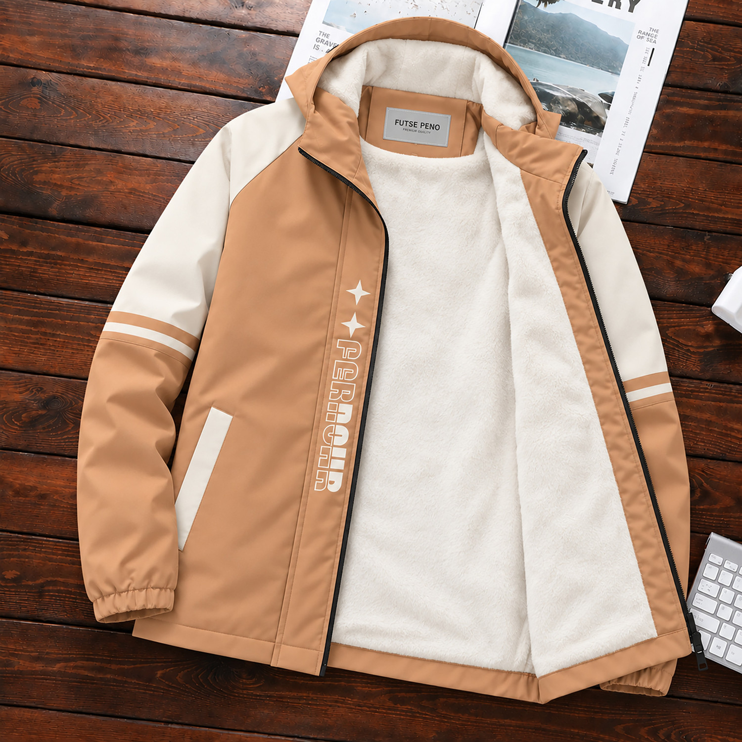Image of FUTSE PENO Men Colorblock Sports Jacket