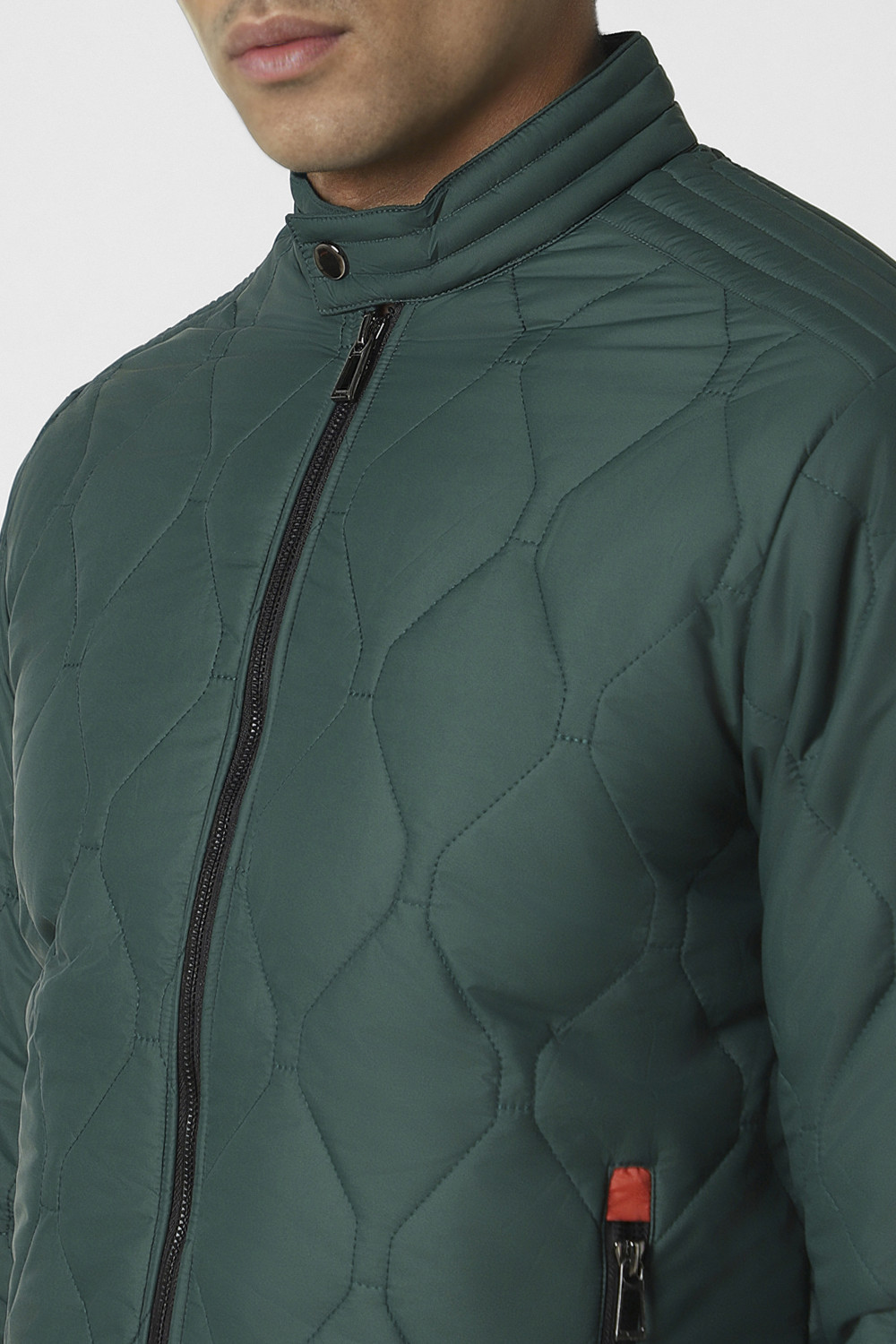 Image of VAN HEUSEN Full Sleeve Self Design Men Jacket