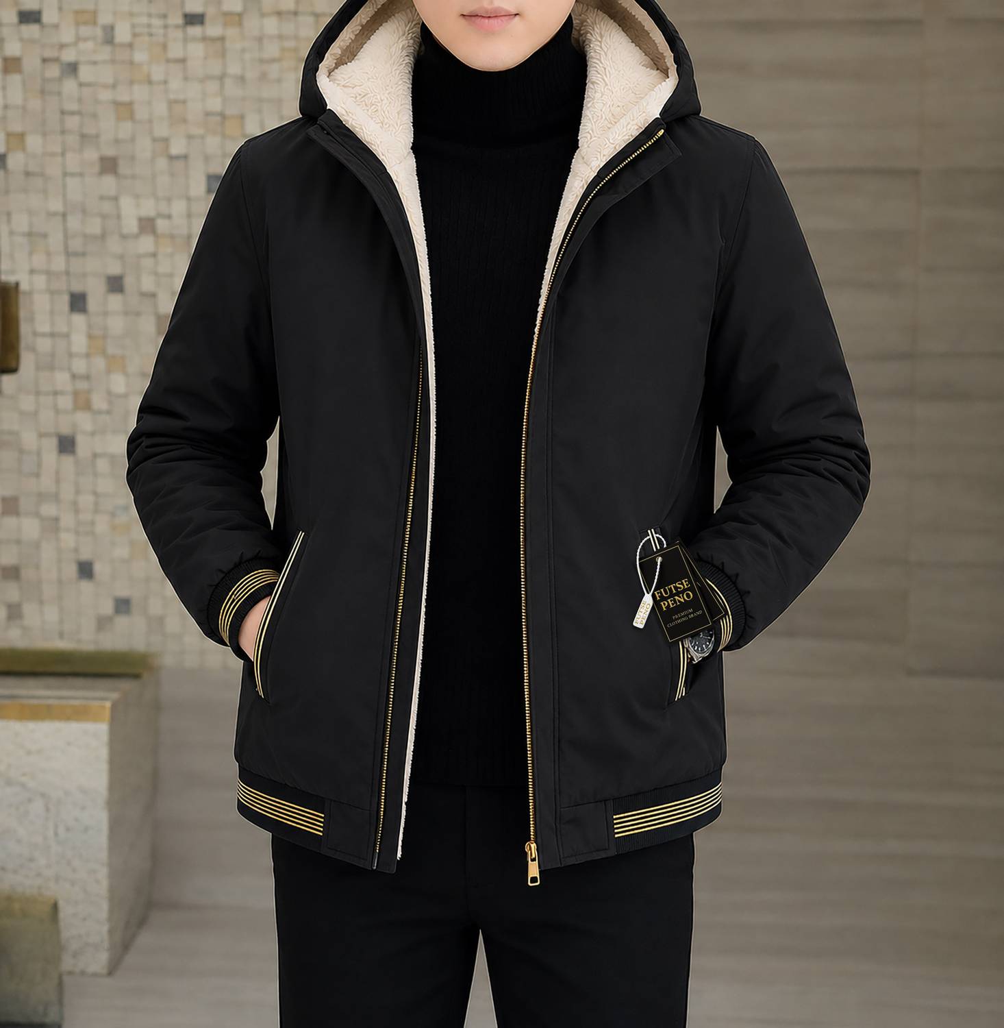 FUTSE PENO Full Sleeve Solid Men Jacket - Image 1