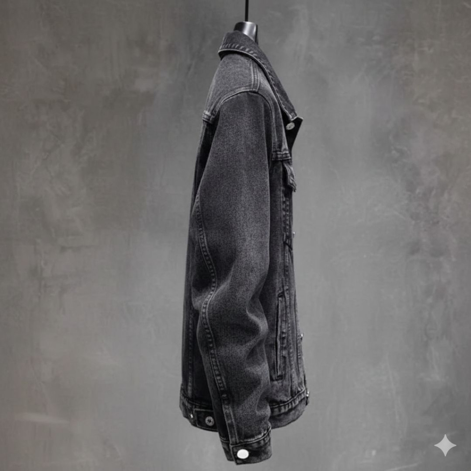 Image of mevan Full Sleeve Solid Men Denim Jacket