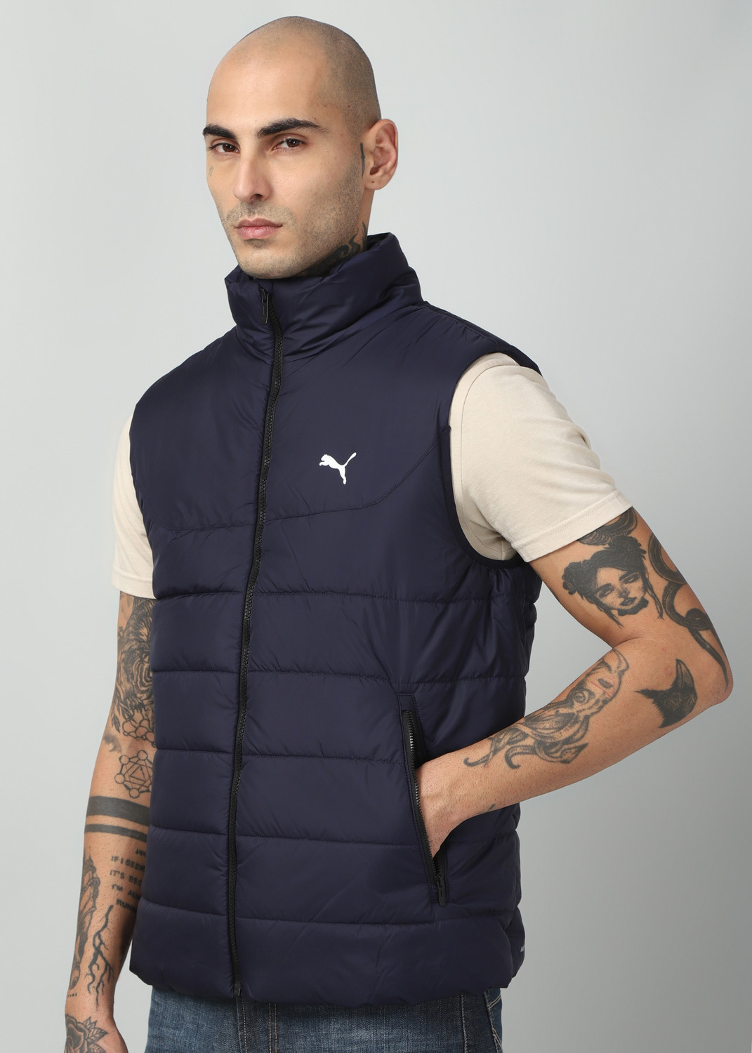 Image of PUMA Sleeveless Solid Men Jacket