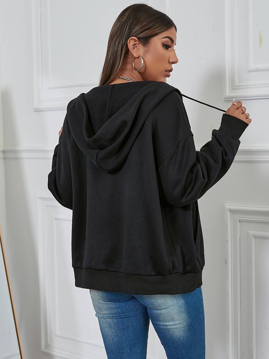 Else & What Full Sleeve Solid Women Sweatshirt - Image 2