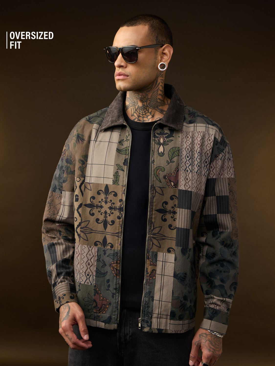 Image of The Souled Store Full Sleeve Graphic Print Men Jacket