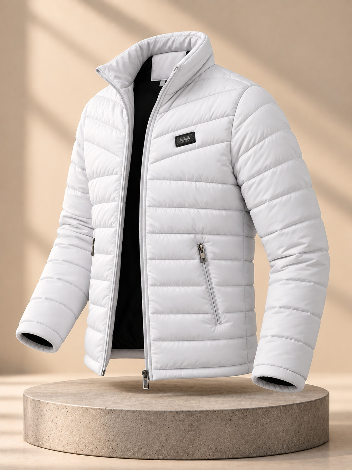 Image of Brayles Men Solid Puffer Jacket