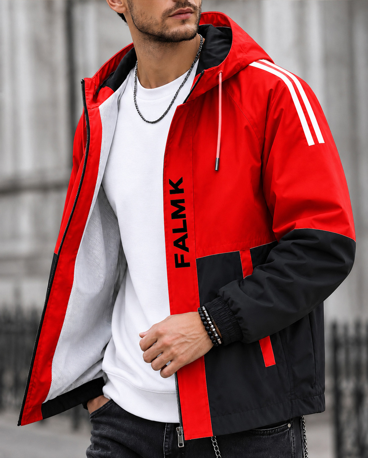 Image of MOTREX Men Colorblock Casual Jacket