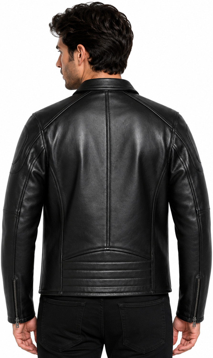 Image of TAJLEATHER Men Solid Biker /Riding Jacket