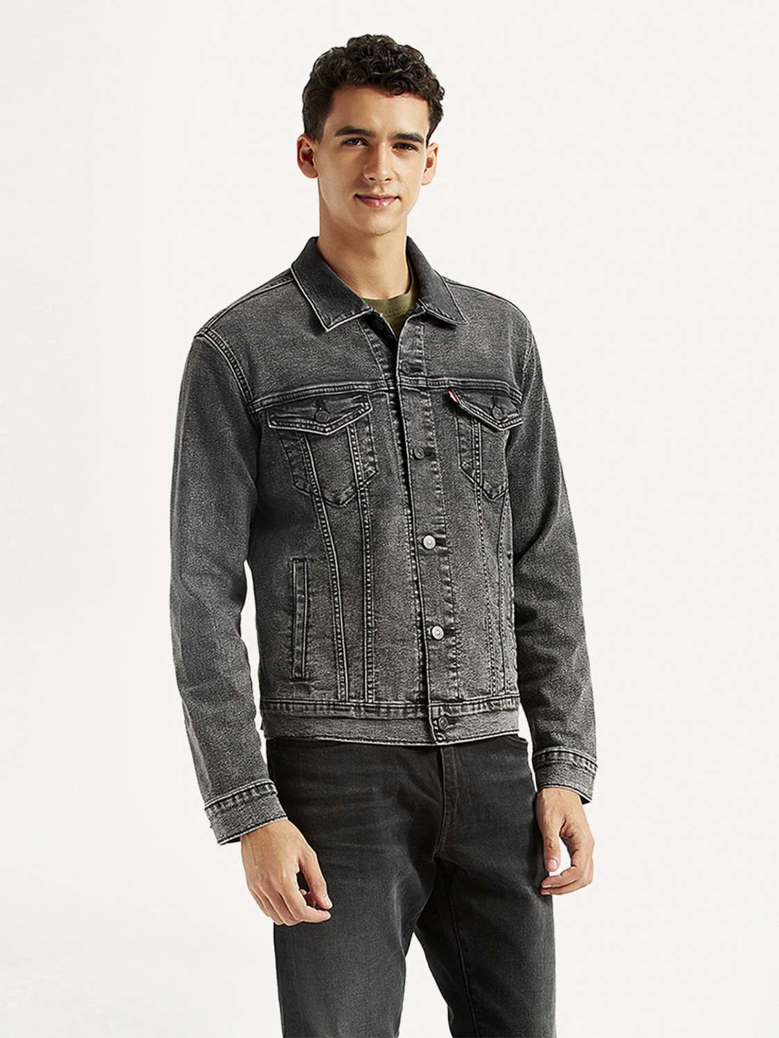 Image of LEVI'S Full Sleeve Solid Men Jacket