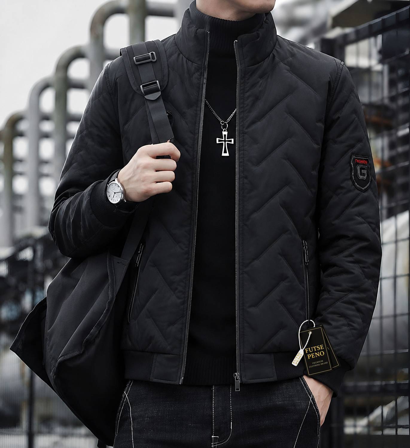 FUTSE PENO Full Sleeve Solid Men Jacket - Image 3