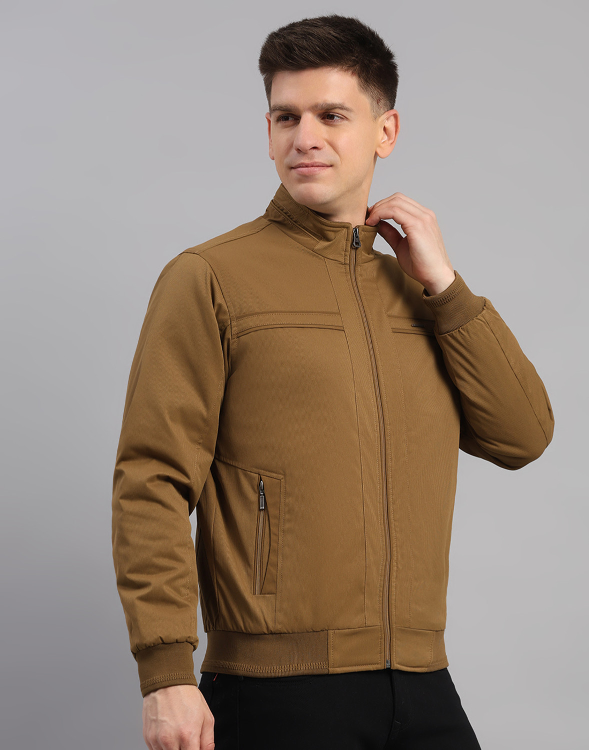 Image of MONTE CARLO Men Solid Casual Jacket