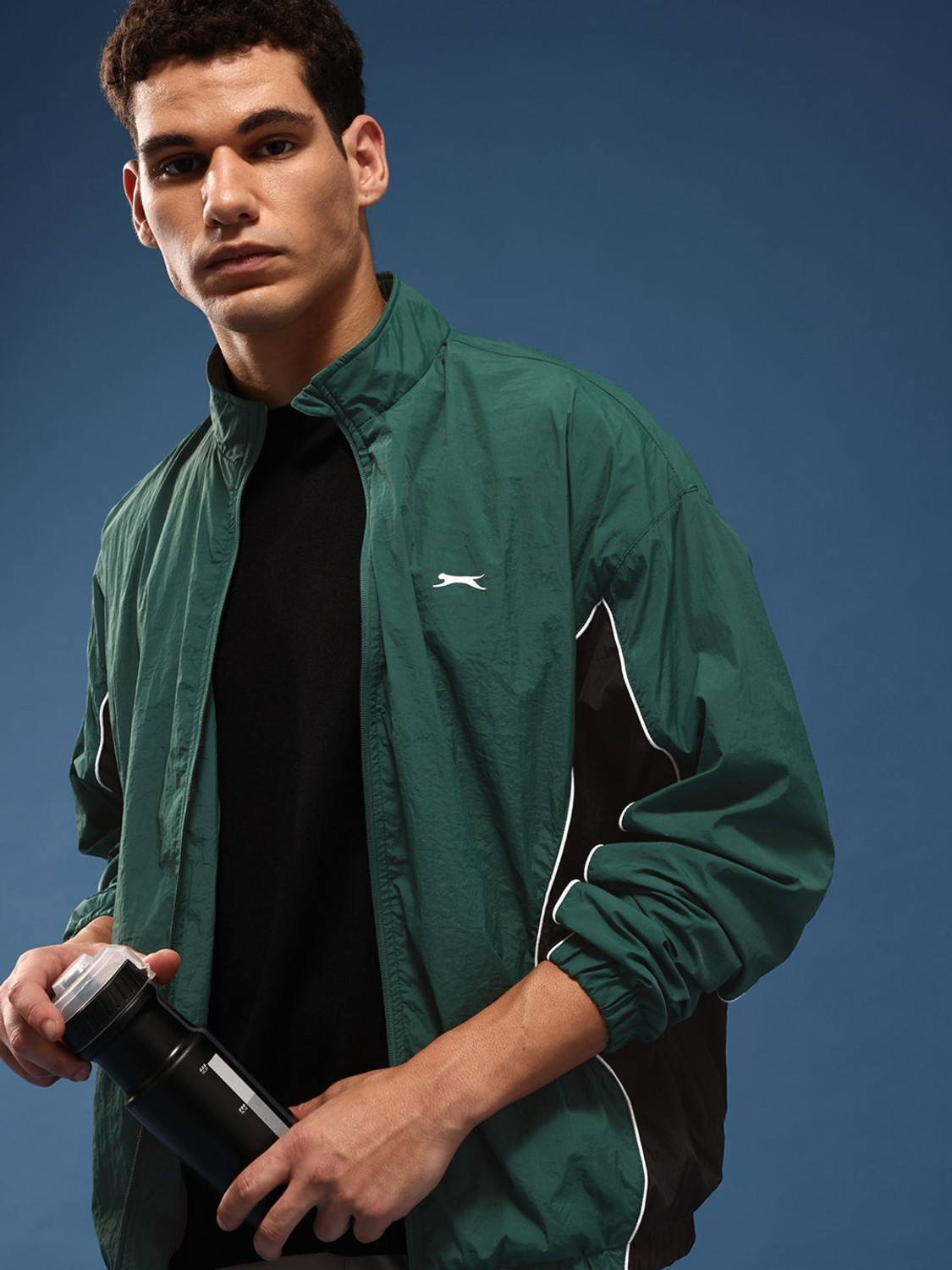 Image of SLAZENGER Full Sleeve Colorblock Men Jacket