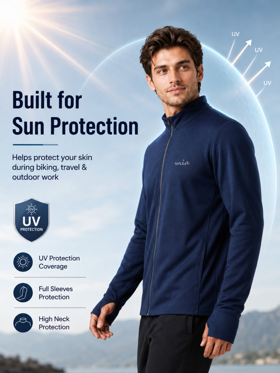 Image of Mia Fashion Men Solid Quilted Jacket