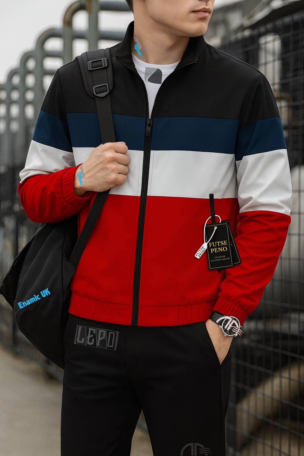 FUTSE PENO Full Sleeve Striped Men Jacket