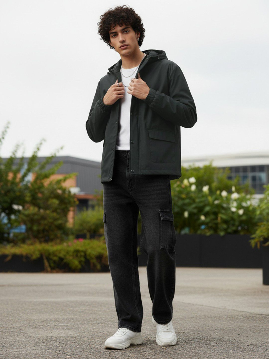 Image of Glitchez Full Sleeve Solid Men Jacket