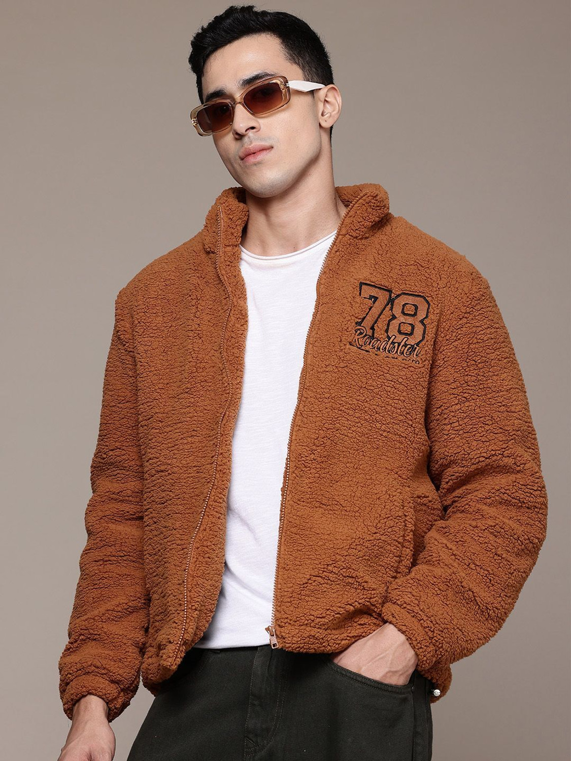 Image of Roadster Men Solid Tailored Jacket