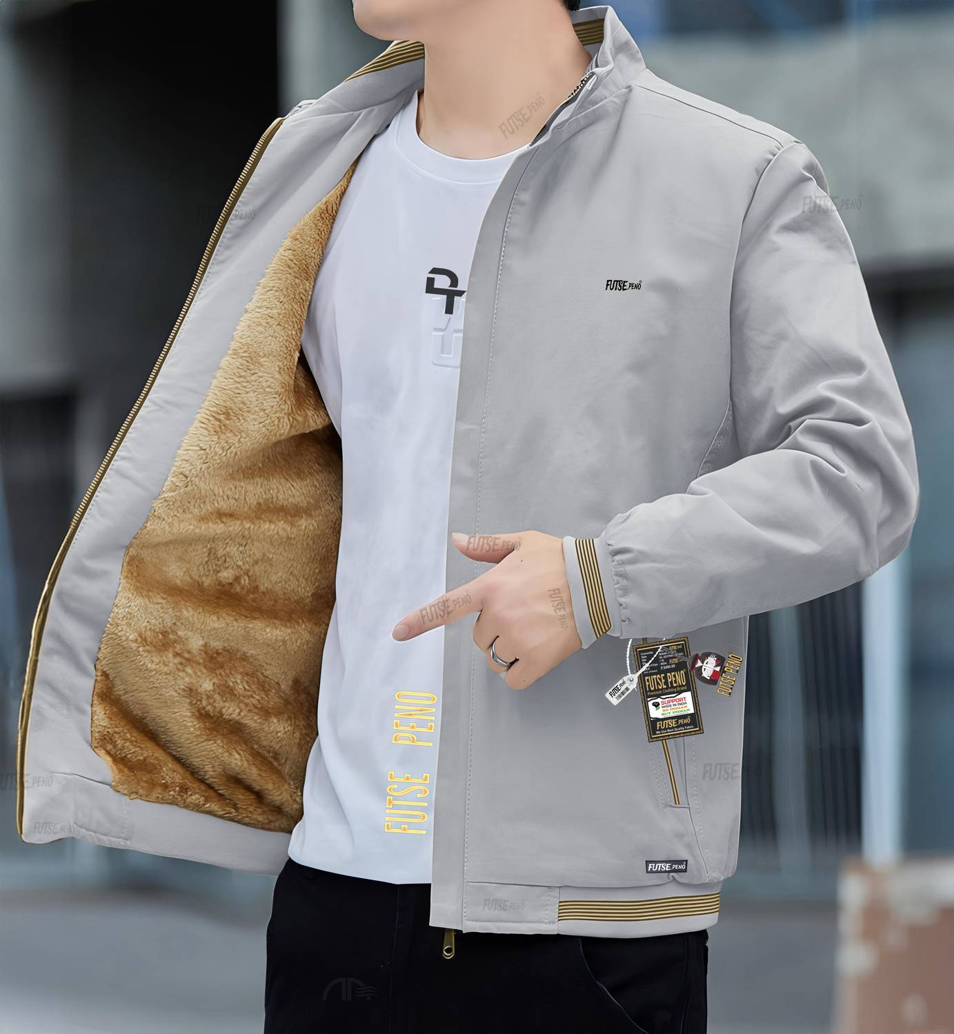 FUTSE PENO Full Sleeve Embroidered Men Jacket - Image 3